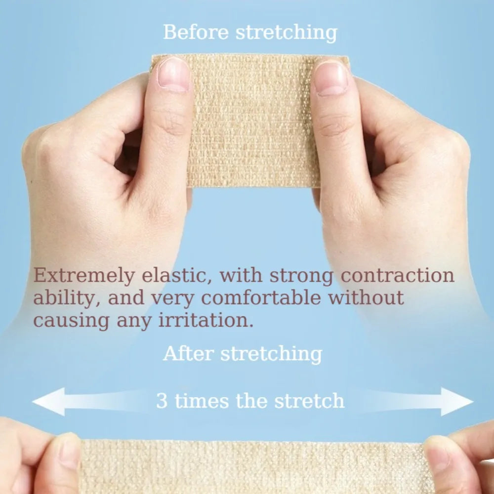 Self-adhesive adhesive bandage wrap - Elastic non-woven fabric self-adhesive tape - Skin-colored sports elastic bandage