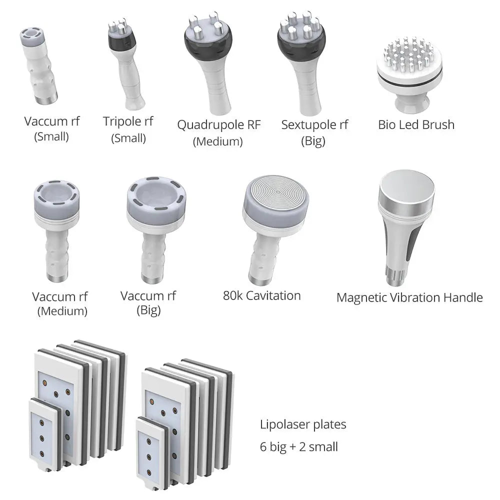 Professional 80K Cavi Vacuum Machine 10 in 1 Body Slimming Machine Lymphatic Drainage Face Lift